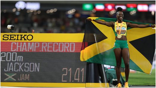 Shericka Jackson estuvo intratable en los 200 metros