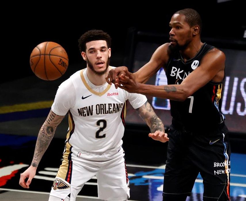 139-111. Ante los Pelicans, Durant estuvo perfecto en su regreso y los Nets vuelven a ser líderes