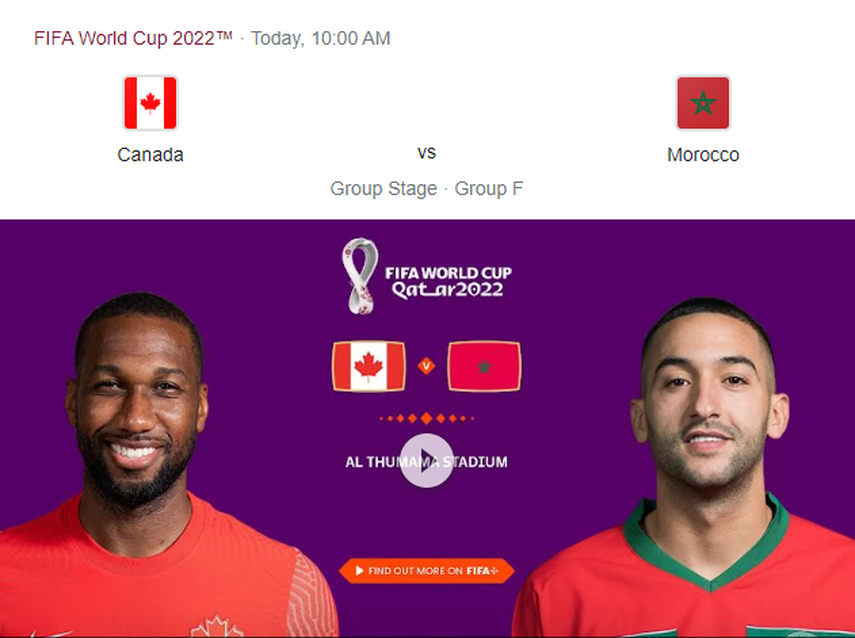 Canadá vs Marruecos: EN DIRECTO QATAR 2022