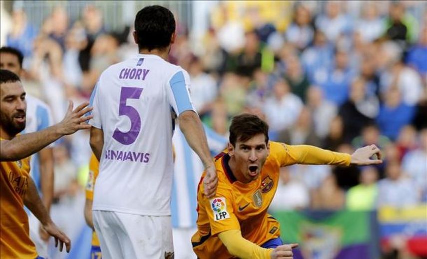 1-2. El Barça sufre, pero un gol de Messi le da el triunfo ante un buen Málaga