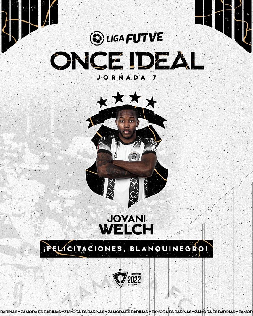 Jovani Welch ha jugado 6 de 7 partidos con Zamora FC.&nbsp;