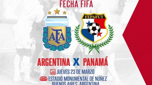 Panamá enfrentará a Argentina el 23 de marzo