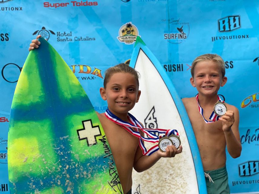 Olas perfectas en evento Infantil y Juvenil de Surf en Santa Catalina