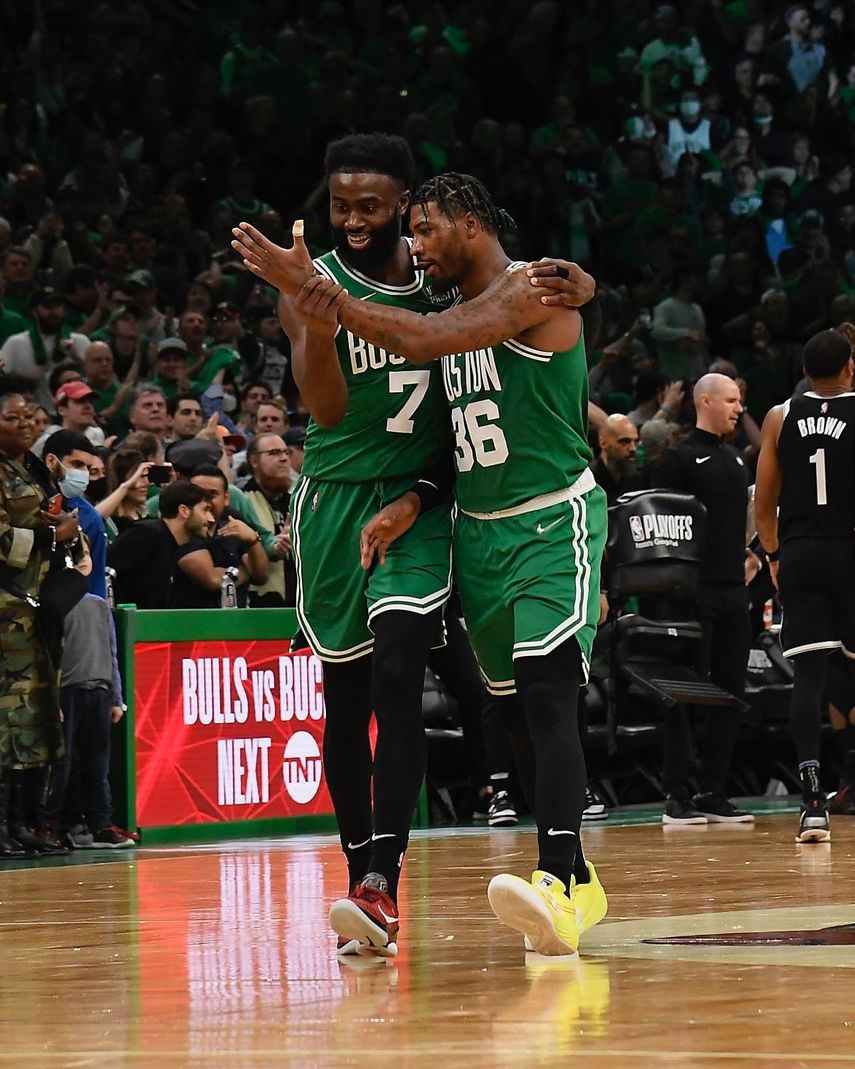 Jalen Brown y Marcus Smart fueron clave en la remontada de los Celtics ante los Nets. Boston lidera la serie 2 a 0
