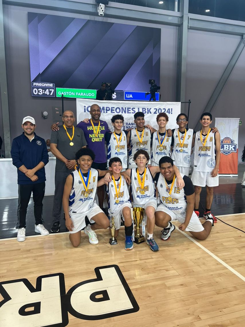 El conjunto del Instituto Enrico Fermi conquistó la final de la categoría sub-14 de la temporada 2024 de la LBK.&nbsp;