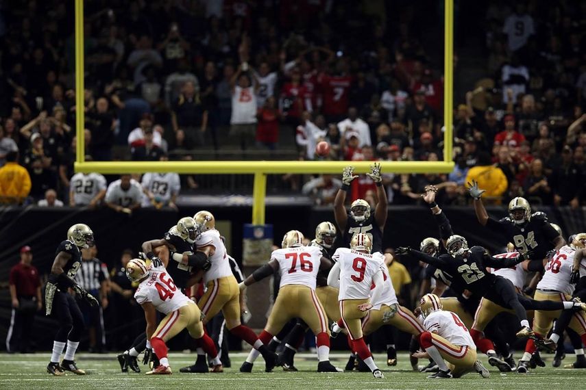 24-27. Dawson deja ganadores a los 49ers que sorprenden a los Saints