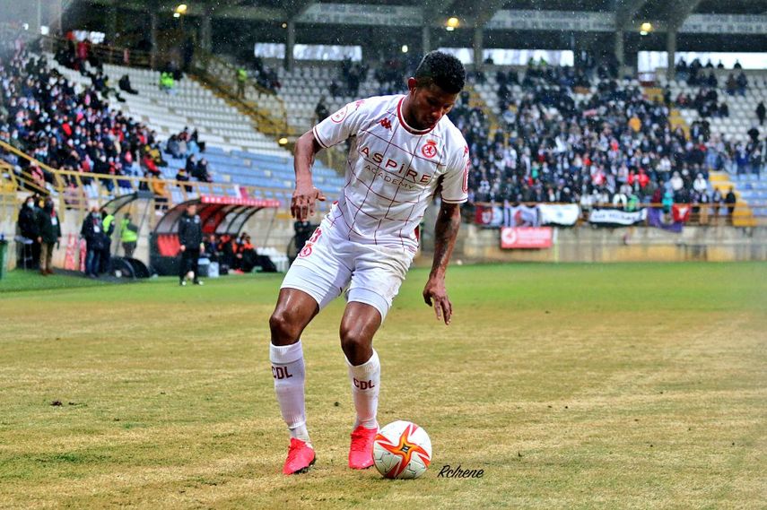 Fidel marcó su primer gol con la Leonesa.&nbsp;
