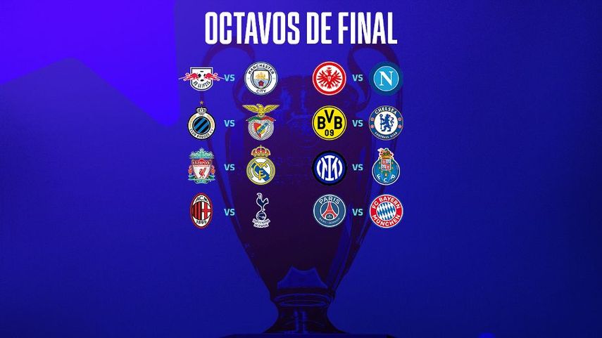 Champions League, definidos los 8vos de final
