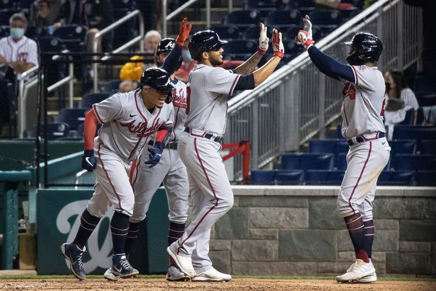 6-1. El dominicano Ynoa logra grand slam para los Bravos y domina con su serpentina a los Nacionales