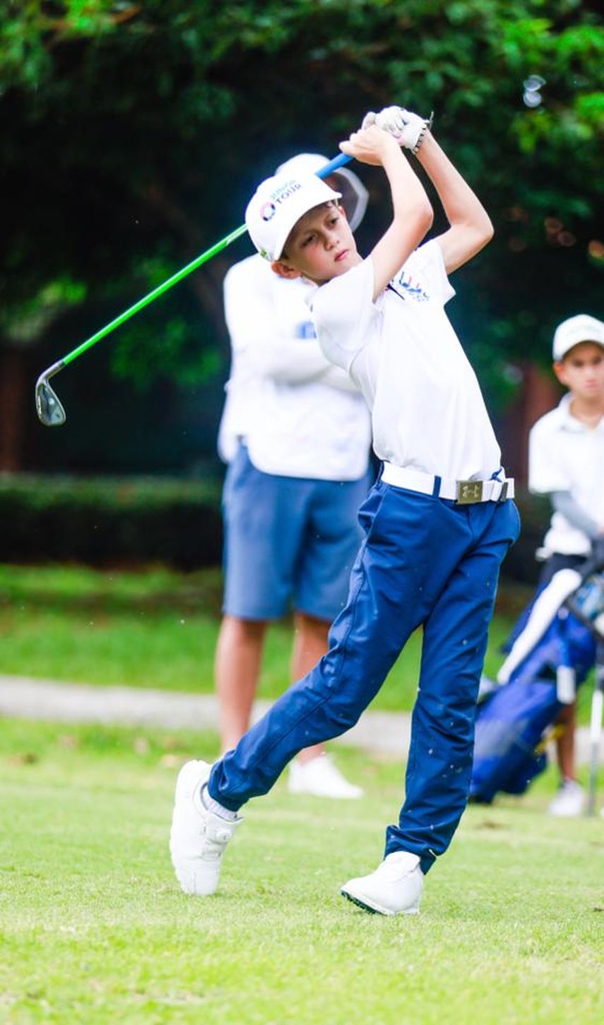 Jóvenes panameños en el US Kids Golf Caribbean Championship
