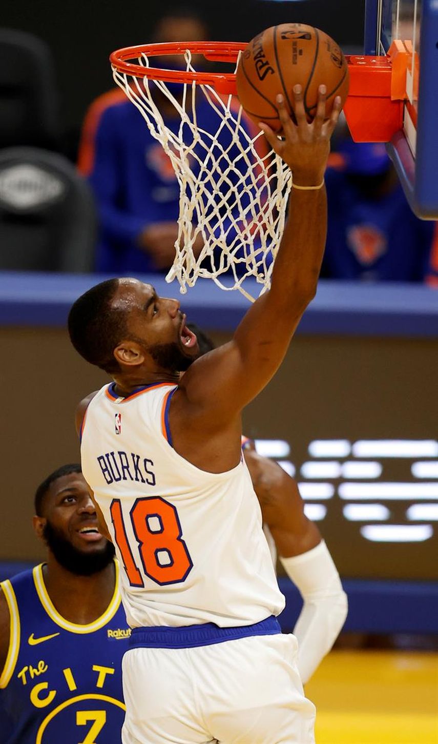 102-98. Burks lidera la remontada de los Knicks sobre los Spurs