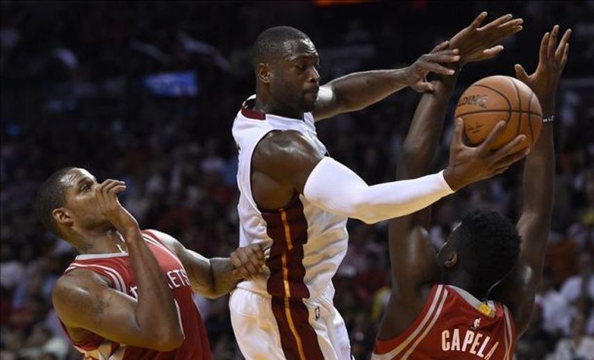 109-89. Whiteside y Wade lideran remontada de los Heat ante los Rockets