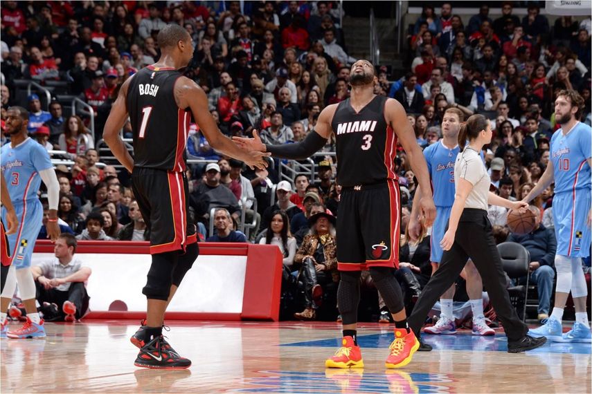 90-104. Bosh, con 34 puntos, y Whiteside sorprenden a los Clippers