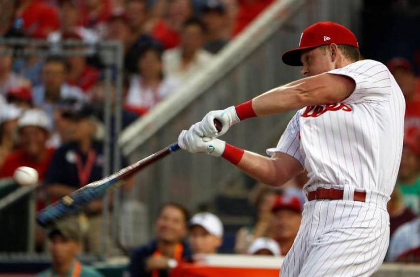 9-6. Hoskins pega jonrón y Filis reparten honores con Mets en doble cartelera