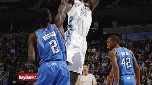 107-100. Chandler define con triple el triunfo de Nuggets; Ibaka, doble-doble