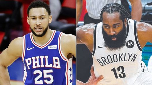 Los Brooklyn Nets y los Philadelphia 76ers, protagonistas con el sonado intercambio que involucró a James Harden y Ben Simmons en el NBA trade deadline.