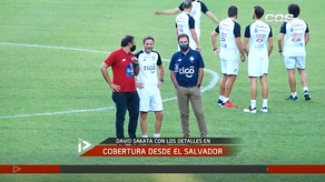 Selección de Panamá hace reconocimiento del estadio Cuscatlán en San Salvador.