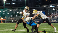 AIP mantiene paso perfecto y Eagles debutan en triunfos en la segunda semana de la KFL Juvenil. AIP mantiene paso perfecto y Eagles debutan en triunfos en la segunda semana de la KFL Juvenil.