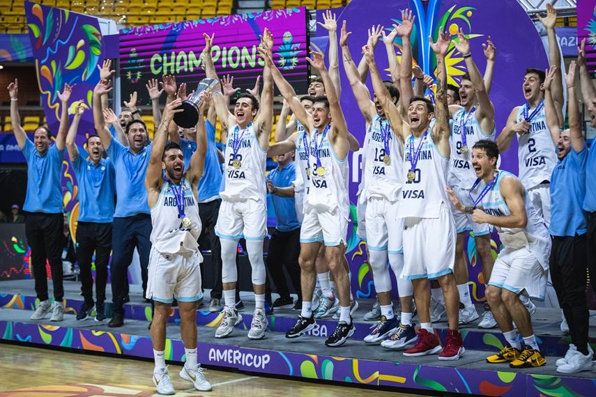 Argentina se coronó como campeón de la FIBA Americup 2022 tras imponerse a Brasil en la final. Foto: FIBA Americas