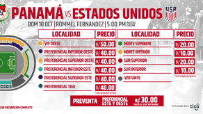 Boletos para el Panamá vs Estados Unidos ya están en venta