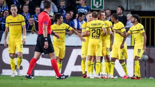 0-1. La suerte se alía con el Borussia, que derrota in extremis al Brujas