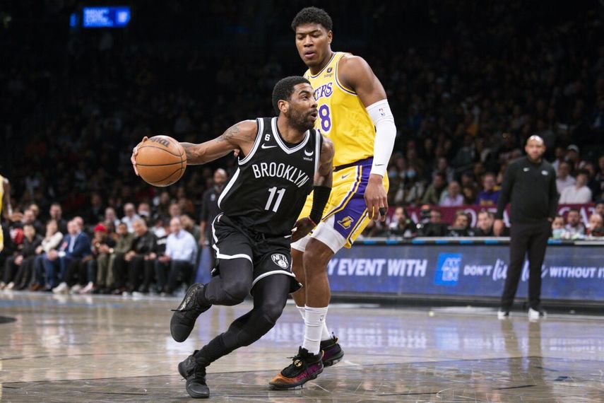 Nets con Kyrie Irving vencen a los Lakers sin LeBron