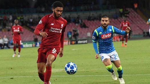 1-0. Insigne castiga la pasividad del Liverpool y relanza al Nápoles
