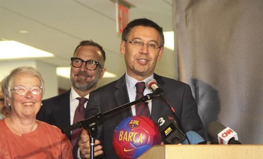 Bartomeu dice que no está en orden del día retirar el recurso en el caso Laporta