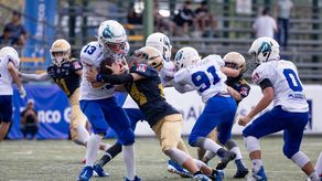 Dragons contra Fighting Owls en la primera jornada de contact juvenil de la KFL.&nbsp;
