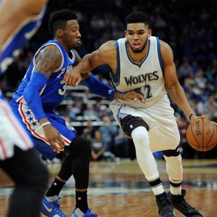 110-86. Wiggins y Towns se exhiben ante Sixers; Rubio gana el duelo a Rodríguez