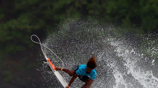 Jean Carlos Oli González se llevó la medalla de plata para Panamá en shortboard masculino. Foto: Panamerican Surf