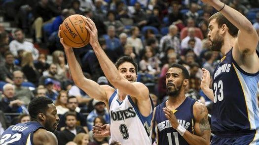 90-89. Rubio y los Timberwolves vencen a los líderes Grizzlies de Gasol