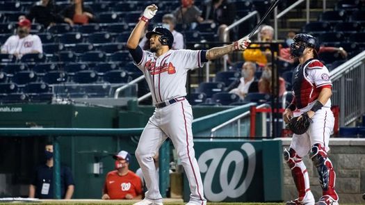 6-1. El dominicano Ynoa logra grand slam para los Bravos y domina con su serpentina a los Nacionales