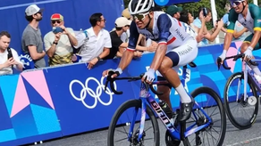 Franklin Archibold durante la prueba de fondo masculina en París 2024.&nbsp;