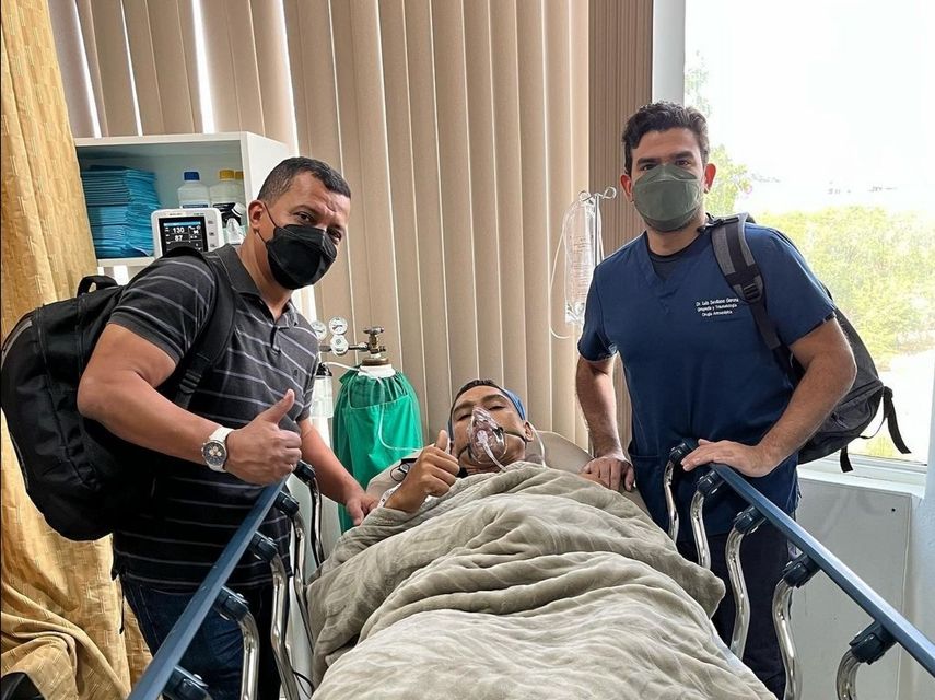 Valentín Pimentel junto a Gerinaldo Martínez y Luis Sevillano.&nbsp;