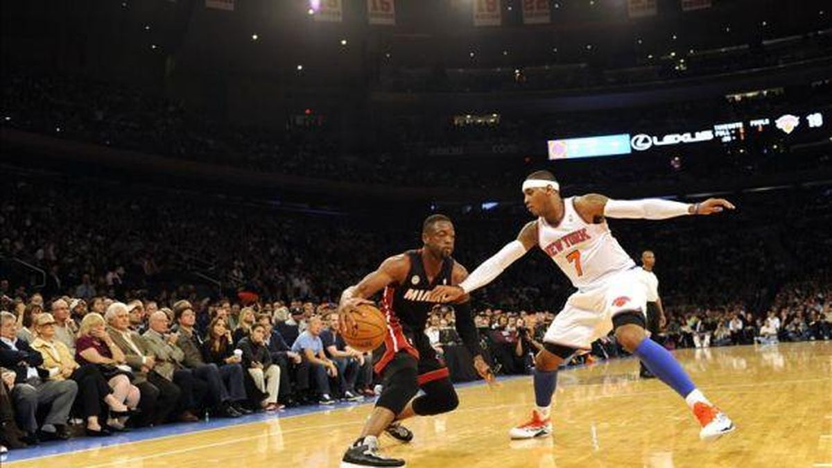 79-86. Wade regresó pleno y los Heat ganan a los Knicks con /Melo/